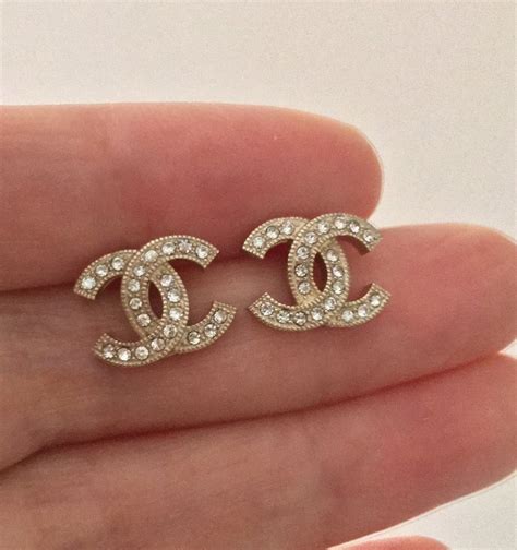 tiny chanel earrings.